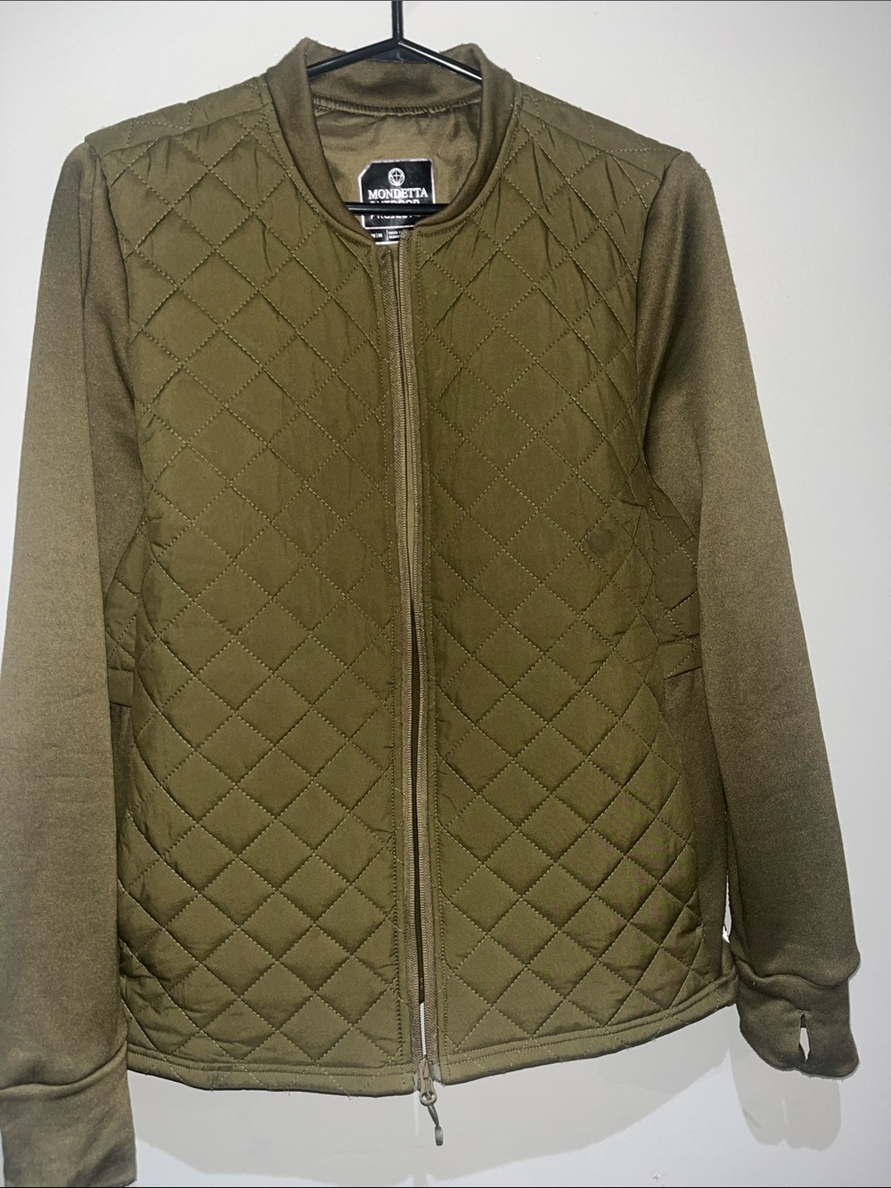 Mondetta Quilted Olive Green Bomber Jacket